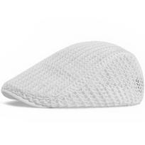Summer Thin Crochet Hat Women Fashion Mesh Beret Casual Men Newsboy Cap Weave Sun Visor Flat Hat Female For 56-60cm Adjustable balta