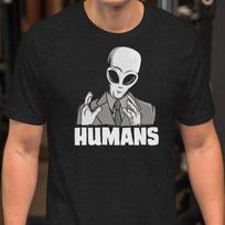 Humans, aliens, Unisex t-shirt XL