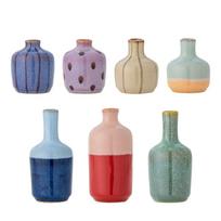 Iš akmens masės dažytos rankomis vazos 7 vnt. (aukštis 14 cm) Maien – Bloomingville