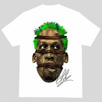 Dennis Rodman shirt - 90s style shirt - vintage Dennis Rodman shirt - basketball graphic tee S