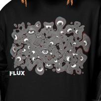 Flux Psychedelic Eyes Shirt | Trippy Abstract Eye Graphic Tee | Surreal Weirdcore Vision T-Shirt | Hypnotic Eye Pattern Art XL