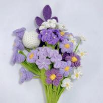 1Pc Hand-woven Artificial Bouquet Sunflower Wool Flower Tulip Gift Flower for Home Decoration Holiday Party Gifts