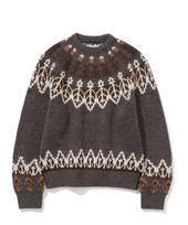 Uniform Bridge Nordic Crew Neck Knit Charcoal M