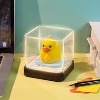 Cute B.Duck Paper Craft 3D Memo Pad Desk Calendar Layered Animal Model Decorative Light Handmade Folk Art Customizable Custom (Yellow,9.8*9.8*9cm) geltona