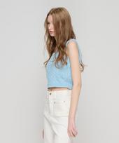 Cargo Bros For Woman Cable Bustier Knit (Blue) Free