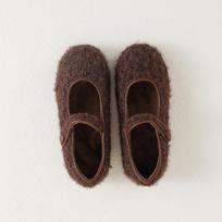 Girls' Cotton Velvet-lined Fluffy Velcro Closure Ankle Mary Jane Bread Shoes 2025 Autumn/Winter Korean-style Children's Warm Size 24-inner length 161 cm