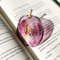 5pc Grape, Apple, and Fig Fruit-shaped Acrylic Bookmark - Semi-transparent Page Marker, Cute Book Accessory, Back-to-school Gift (as the picture,H:8cm)
