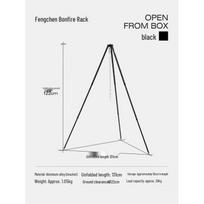 LUING BOX Portable Camping Tripod & Bonfire Stand juoda