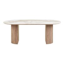 Valgomojo stalas su marmuro dekoro stalviršiu 100x210 cm Athens – House Nordic