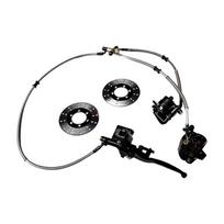 Go Kart Brake Kit 130mm Disc Metal Master Cylinder Caliper Set for Quad ATV UTV Golf Cart 4 Wheeler
