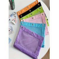 6 Color Rainbow Oxford 3 Hole Binder Pouch File Receipt Organizer Multipurpose Storage Bag for Office School Supplies įvairiaspalvis