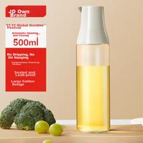 Original Glass Oil Dispenser Bottle, Non-Drip Condiment Soy Sauce Container for Kitchen Home Use, Food-Grade Contact, 500ml