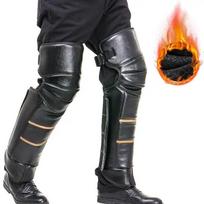 Motorcycle Warm Kneepad Legs Motorbike Riding Windproof Winter PU Leather Waterproof Scooter Protective Protective Knee Pads black