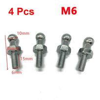 4Pcs M8/M6 Universal 10mm Rear Boot Front Bonnet Gas Strut End Fitting Connector Ball Pin Joint Valve Spring Screw 4pcs-M6