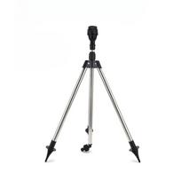 1 Set 360 Rotary Irrigation Tripod Lawn Garden Sprinkler Telescopic Support Sprinkler Head on Tripod Stainless Steel 1