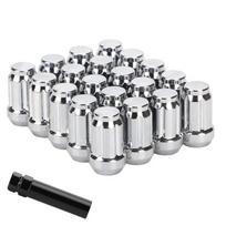 M12x1.5 1.38 inch Lug Nuts 20 Pcs, Closed End Spline Acorn Style for Aftermarket  Wheel Lug Nut