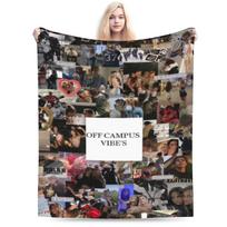 off campus Blankets Flannel Relax Lightweight Thin Throw Blanket for Bed Plush Thin Quilt Size: 75*100cm, Weight: 230 GSM