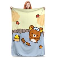 Rilakkuma Blanket Multiple Sizes Super Soft Cozy Throw Blankets for Sofa Couch and Bed Size: 75*100cm, Weight: 230 GSM