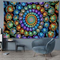 Starry Sky Mandala Tapestry Wall Hanging Abstract Mysterious Witchcraft Mysterious Hippie Tapitz Living Room Bedroom Home Decor 100X70CM