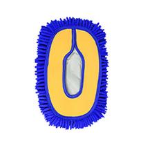 Bent Rod Telescopic Car Wash Mop - Soft, Non-Scratch Bristles with Long Handle for Household Use.