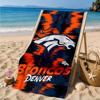 Denver Broncos Logo Beach Towel, Quick-drying, Easy to Care for, Suitable for Both Fitness and Beach Vacations,Sports Essential 70cmx140cm(27x55inch)