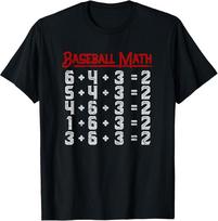 Baseball Math Double Play Funny T-Shirt Unisex T-Shirt S įvairiaspalvis