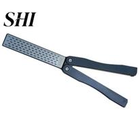 Double Sided Portable Folding Pocket Knife Sharpening Whetstone Sharpener Tool
