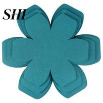 Kitchen Accessories 12Pcs/Set Pot Protectors Washable Stackable Scratch-proof Hexagon Household Supplies Flower Shape Pan Pads for Spacer ežero mėlyna spalva