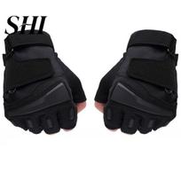 Military Gloves 1 Pair Tactical Half Finger Shock Absorbing Good Elasticity Thickened Non-slip Impact Protection Sports Fitness Accessories Riding M juoda