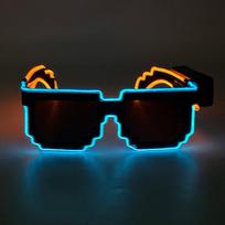 Mosaic Glowing Sunglasses NightClub Masquerade Outdoor Sunglasses Two-color Combined Cool Glasses LED Disco Mosaic Glasses