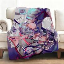 Anime L-Link Click Mesti Minkštas Flanelinis Antklodė Šiltas Kelio Odai Draugiškas Antklodė Sofai Biurui Lovai Kelionėms Žiema Dydelis 75X95CM