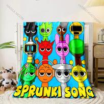Žaisk muziką S-Sprunki Spausduotas pledas Šiltas Minkštas ir Patogus Namų Kelioninis Pledas Sofos Lovos Pledas Vaikams Dovanoms 75X95CM