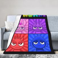 Sprunkies Kids Characters Sprunki Blankets Flannel Printed  Breathable Ultra-Soft Throw Blanket for Bed Office Rug Piece 75X95CM