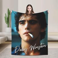 Minkštas pledas Kelioninis Dallas Winston The Outsiders Mesti pledą Flanelinis lovatiesė Namų dekoravimui Spausdinta sofa-lova Dangalas 75X95CM
