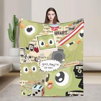 Duolingos Pelėdos Duo Antklodė Lėktuvo Kelionės Flanelinė Lovatiesė Namų Dekoro Antklodės Šilta Minkšta Individualios Kokybės Antklodė Dovana 75X95CM