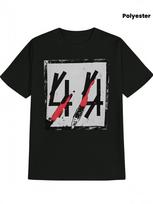 Casual Crew Neck T-shirt with  44  Graphic Print - Black S įvairiaspalvis