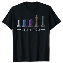 Funny BJJ Brazilian Jiu Jitsu Chess Belt Fighter Tshirts Unisex Womens Fashion Casual Tshirt 100 Cotton Loose Oversized T Shirt S įvairiaspalvis