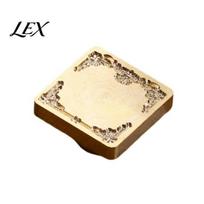 Business Letter Sealer Minimalist Frame Wax Seal Stamp Head, Solid Brass Engraved Sealing Journal Decoration Replacement Heads for Envelope D