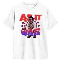 Novelty Harrys Styles As It Was Poster T-Shirt Men Round Neck Pure Cotton T Shirt  Short Sleeve Tee Shirt Plus Size Clothing S įvairiaspalvis