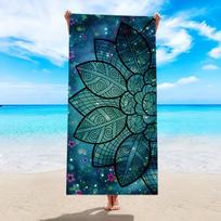 1pc Ultra fine fiber colored mandala printed beach towel, Bohemian quick drying absorbent beach swimming towel, towel 150x75cm