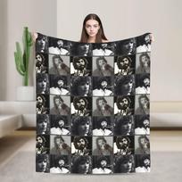 Camarons De La Isla Flamenco Singer Blanket Cover Island Shrimp Wool Throw Blanket Bedding Couch Rug Piece Soft Warm Bedspreads Size: 75*100cm, Weight: 230 GSM