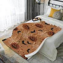 1pc Fall Leaf Pattern Microfiber Flannel Cover Blanket Bedroom Living Room Sofa Soft And Comfortable Home Decoration Size: 75*100cm, Weight: 230 GSM