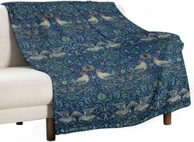 Bohemia Art Blanket William Morris Green Garden Vintage Print Pattern Super Soft Flannel Throw Blanket for Bed Sofa Size: 75*100cm, Weight: 230 GSM