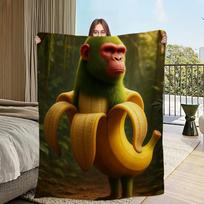 Italian Brainrot Meme Blanket Flannel warm comfort soft plush blanket For Picnic Beds Sofas Homes And Bedrooms Size: 75*100cm, Weight: 230 GSM