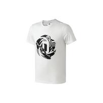 Adidas Retro American Crew Neck Print Sports T-Shirt Men Tops White DU6281 L white