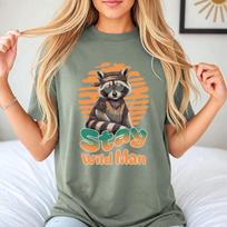 Raccoon Hippie Shirt: Stay Wild Man, Comfort Colors Tee 4XL