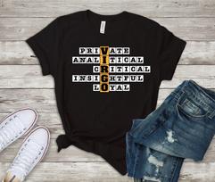 Virgo September Shirt, Crossword T-Shirt, Born in August September Virgo Shirt, Funny Virgo Zodiac Tee, Virgo Characteristics Birthday Tee L