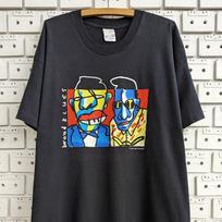 Vintage 90s Herman Brood T shirt  Brood Blues  Artwork Dutch Musician Modern Artist Contemporary Pop Art Painter Merch Tee Size XL M