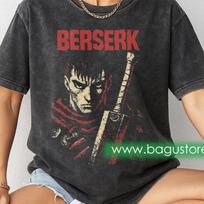 Berserk Guts Anime T shirt: Vintage Japanese Manga Style, Game Anime Shirt 001 2XL
