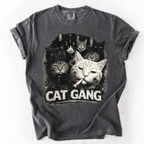 Funny Gangster Cat Shirt, Meme Cats Graphic Tee, Vintage Cat Lover Shirt, Cat Dad Gift, Cat Mom Shirt Funny Cat Meme Tee, Edgy Cat Shirt S